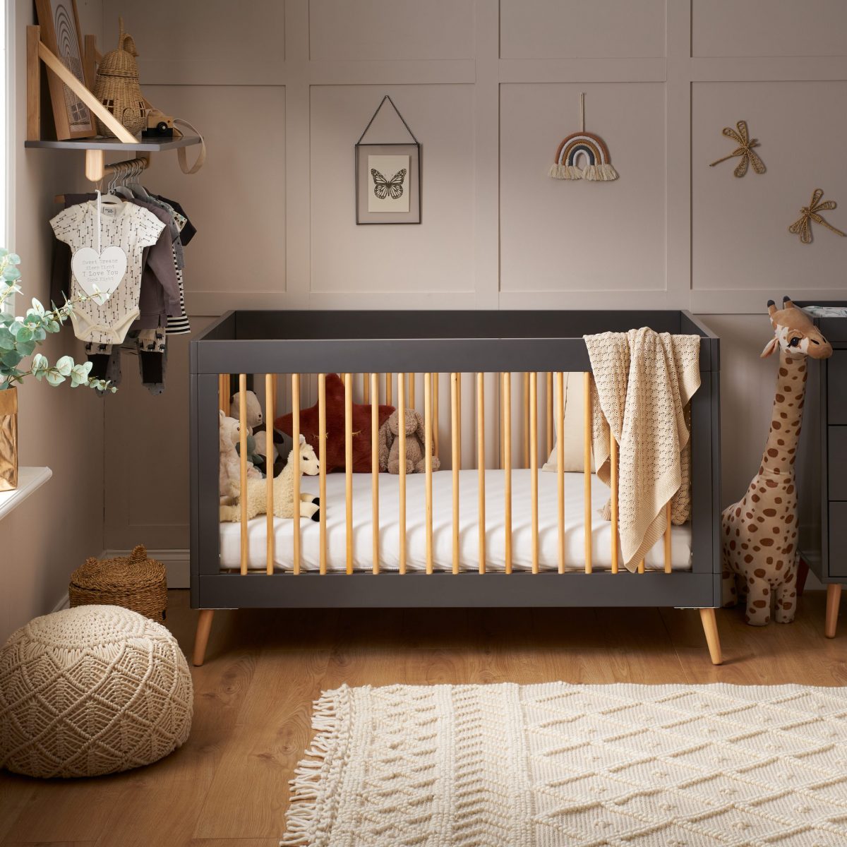 OBABY Maya Two Piece Room Set-Slate with Natural