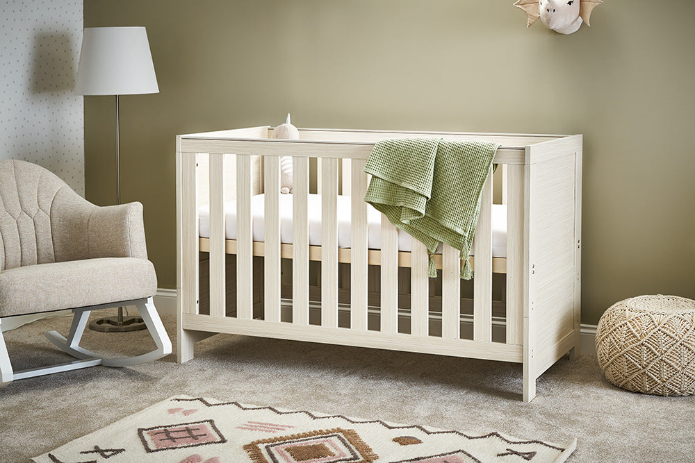 Obaby Nika Cot Bed-Oatmeal
