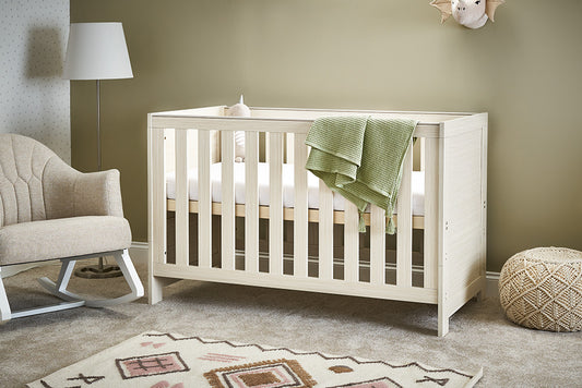 Obaby Nika Cot Bed-Oatmeal