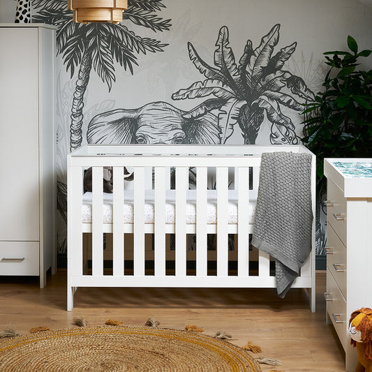 Obaby Nika Cot Bed-White Wash