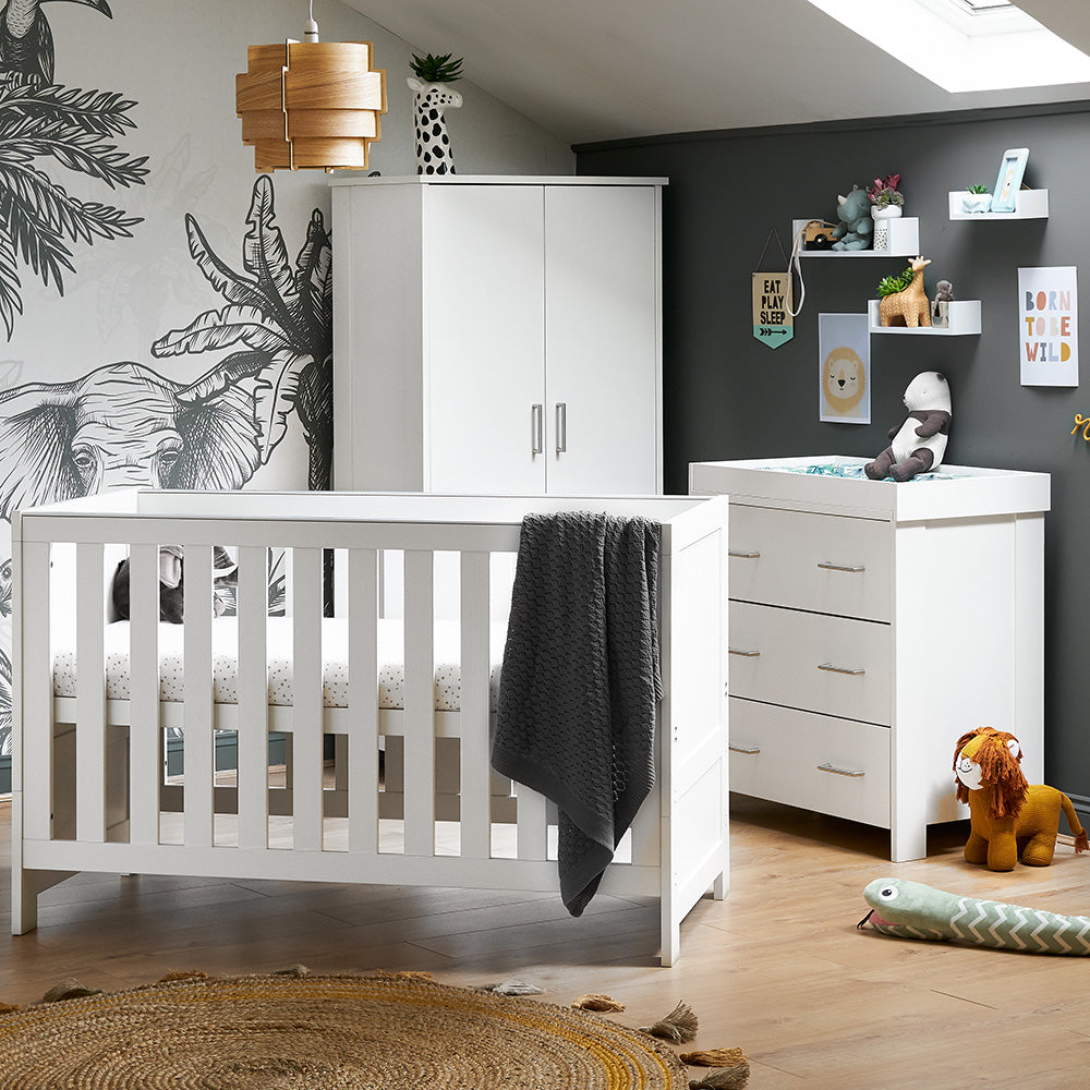 OBABY Nika 3 Piece Room Set-White Wash