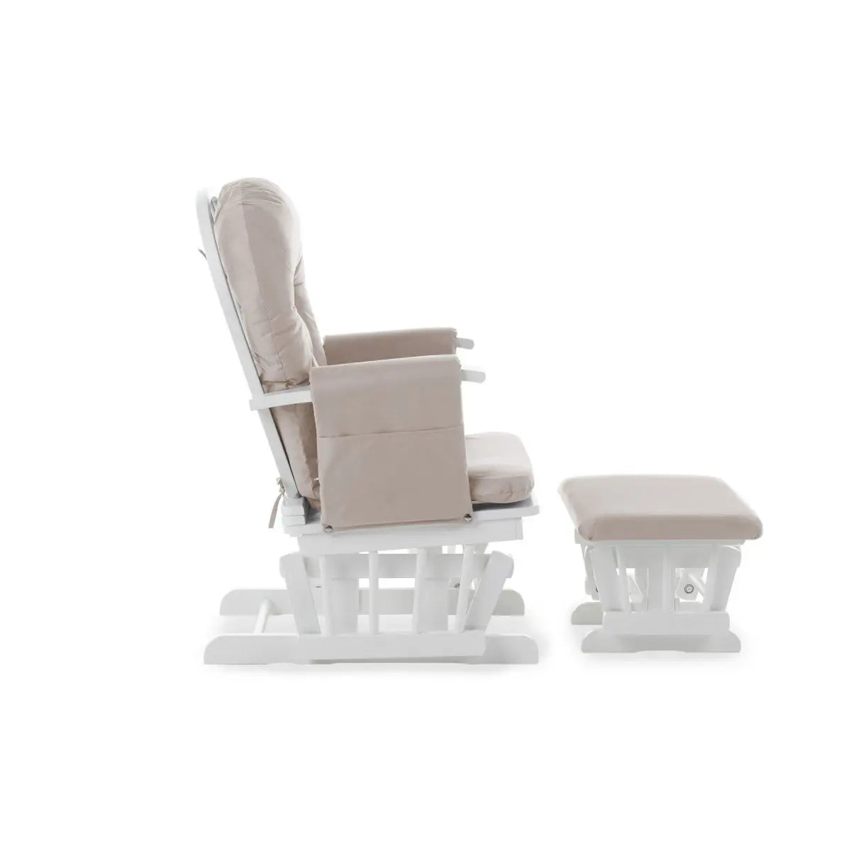 OBABY Reclining Glider Chair and Stool-Sand