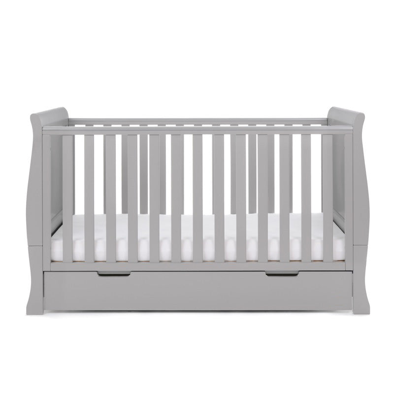 Stamford Classic Sleigh Cotbed-Warm Grey