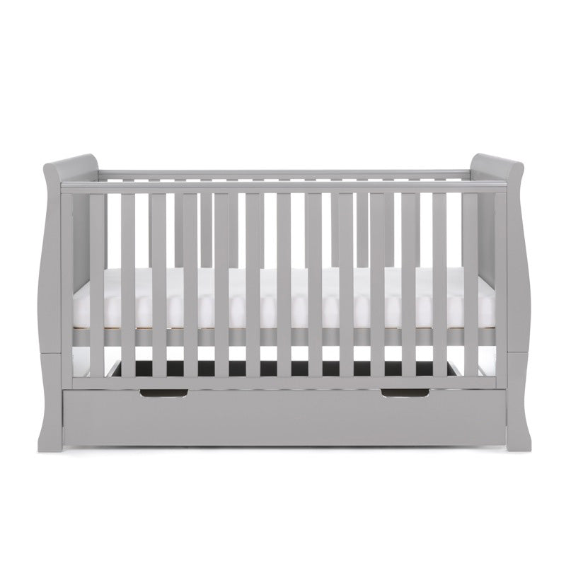Stamford Classic Sleigh Cotbed-Warm Grey