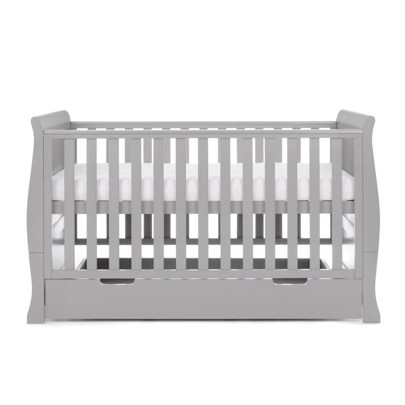 Stamford Classic Sleigh Cotbed-Warm Grey