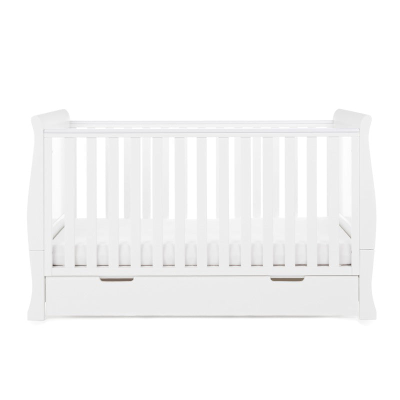 Stamford Classic Sleigh Cot Bed-White