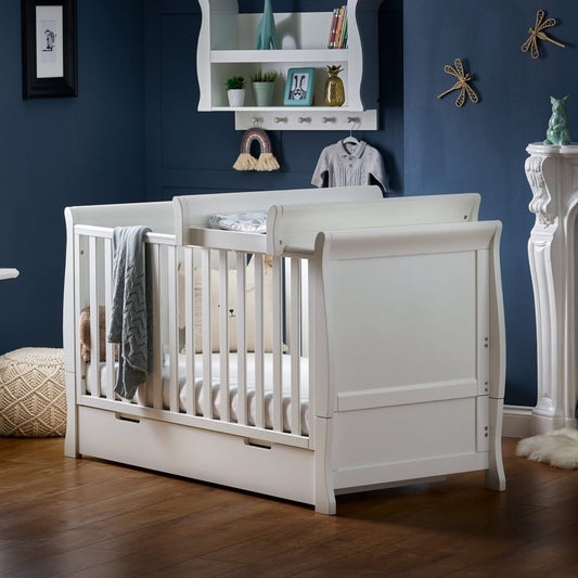 Stamford Classic Sleigh Cot Bed-White