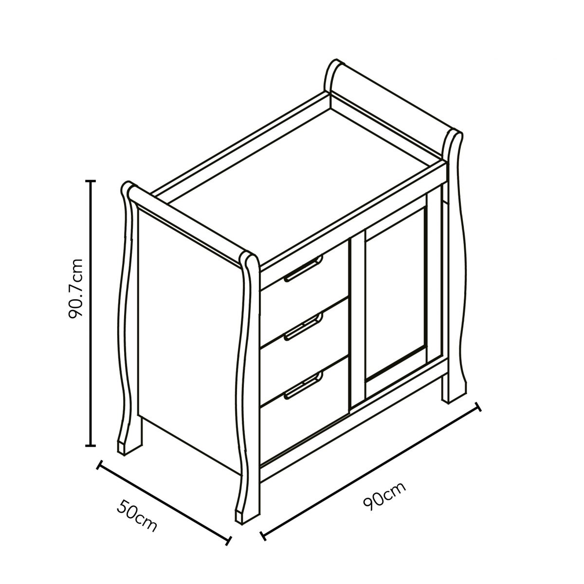 Stamford Classic Sleigh 2 Piece Room Set-White