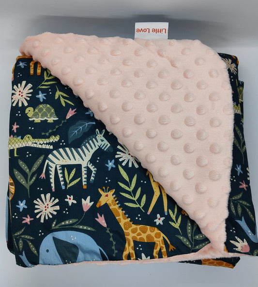 Little Love Blankets-Pink Safari (3 Point)