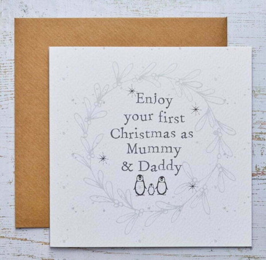 First Christmas As Mummy and Daddy Greeting Card