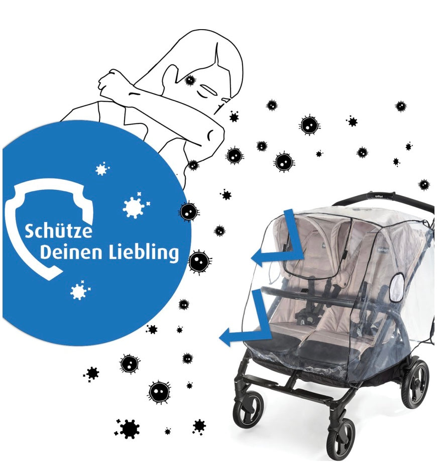 Reer Universal Double Buggy Raincover