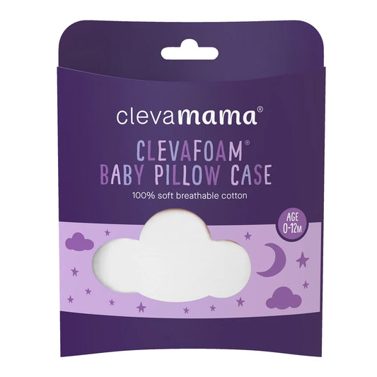 ClevaMama Baby Pillow Case Cover-White