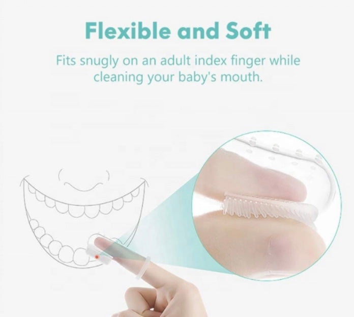 Silicone finger toothbrush