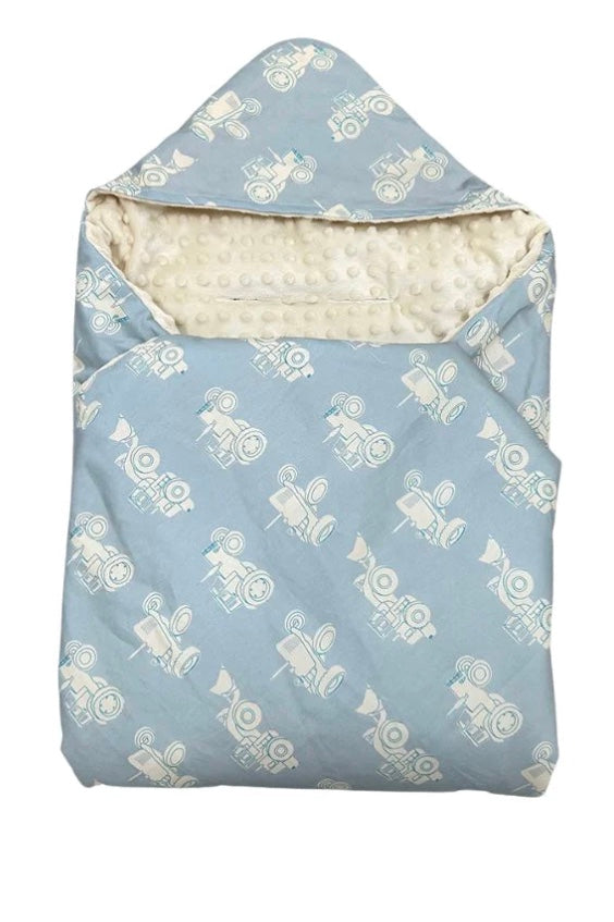 Little Love Blanket-Blue Tractor (3 Point)