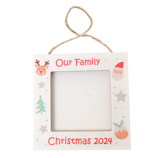 Our Family Christmas 2024 Photoframe Tree Decoration