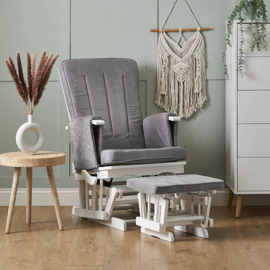 OBaby Deluxe Reclining Glider Chair and Stool