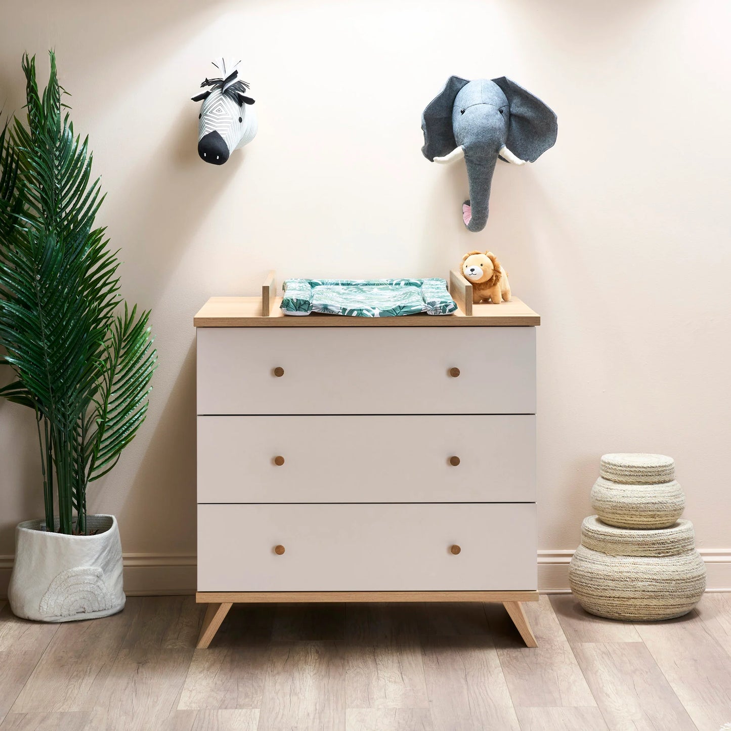 OBaby Thea 2 Piece Nursery Set-Latte