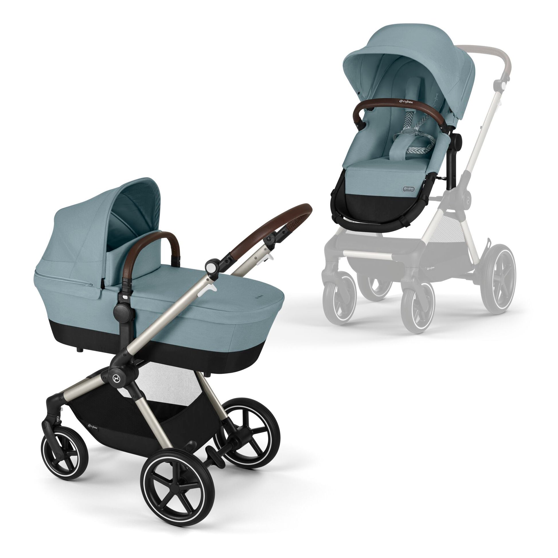 bugaboo sky blue CYBEX EOS Lux Essential Bundle-Sky Blue