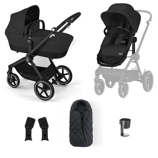 CYBEX EOS Lux Essential Bundle-Moon Black