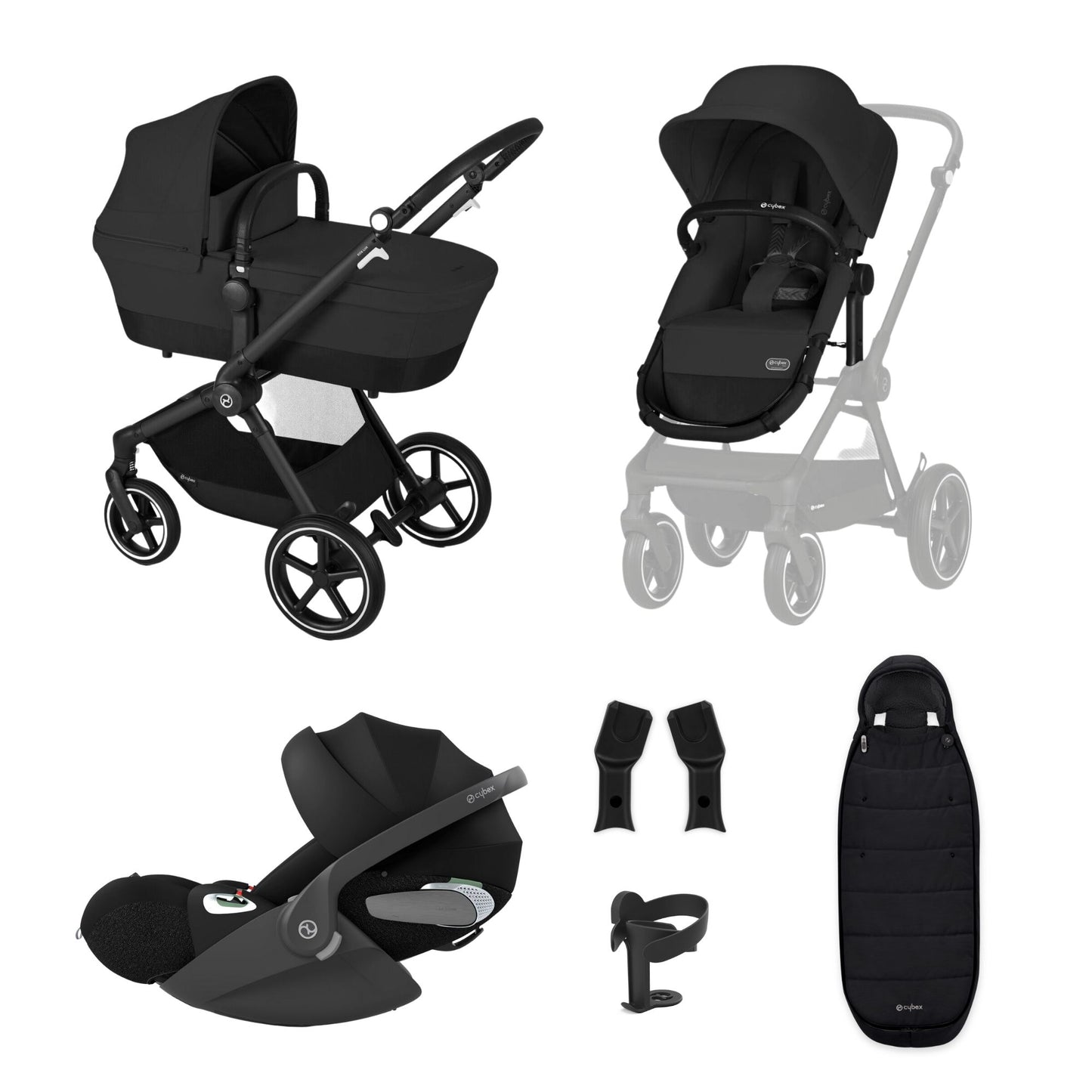 CYBEX EOS Lux Luxury Bundle-Moon Black