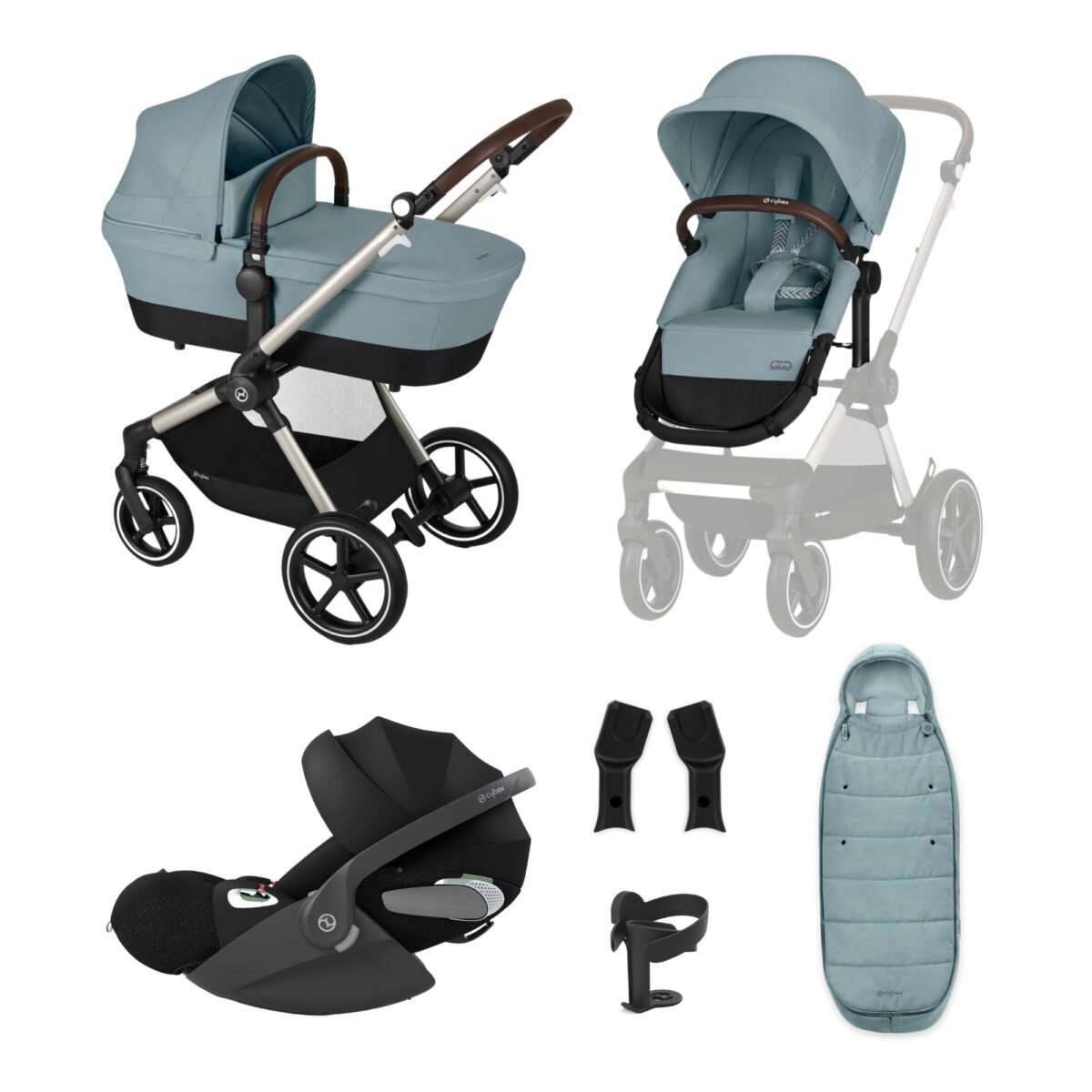 CYBEX EOS Lux Luxury Bundle-Sky Blue