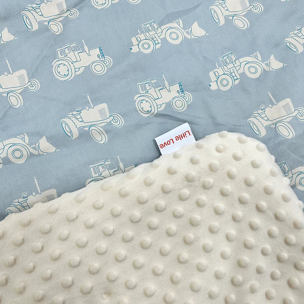 Little Love Blankets-Blue Tractor (5 point)