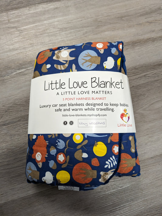 Little Love Blankets-Navy Woodland (5 point)