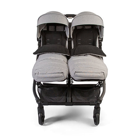 Push Me Dubl Lightweight Double Stroller - Stone Grey