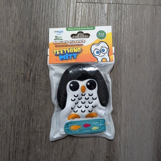 Smiley Eileey Teething Mitt-Penguin
