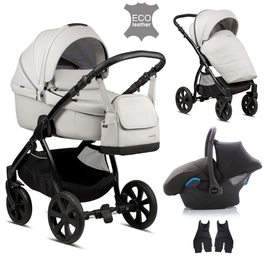 Noordi Fjordi Leather 3in1 Travel System-Cloud