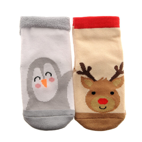 Reindeer and Penguin Sock Set