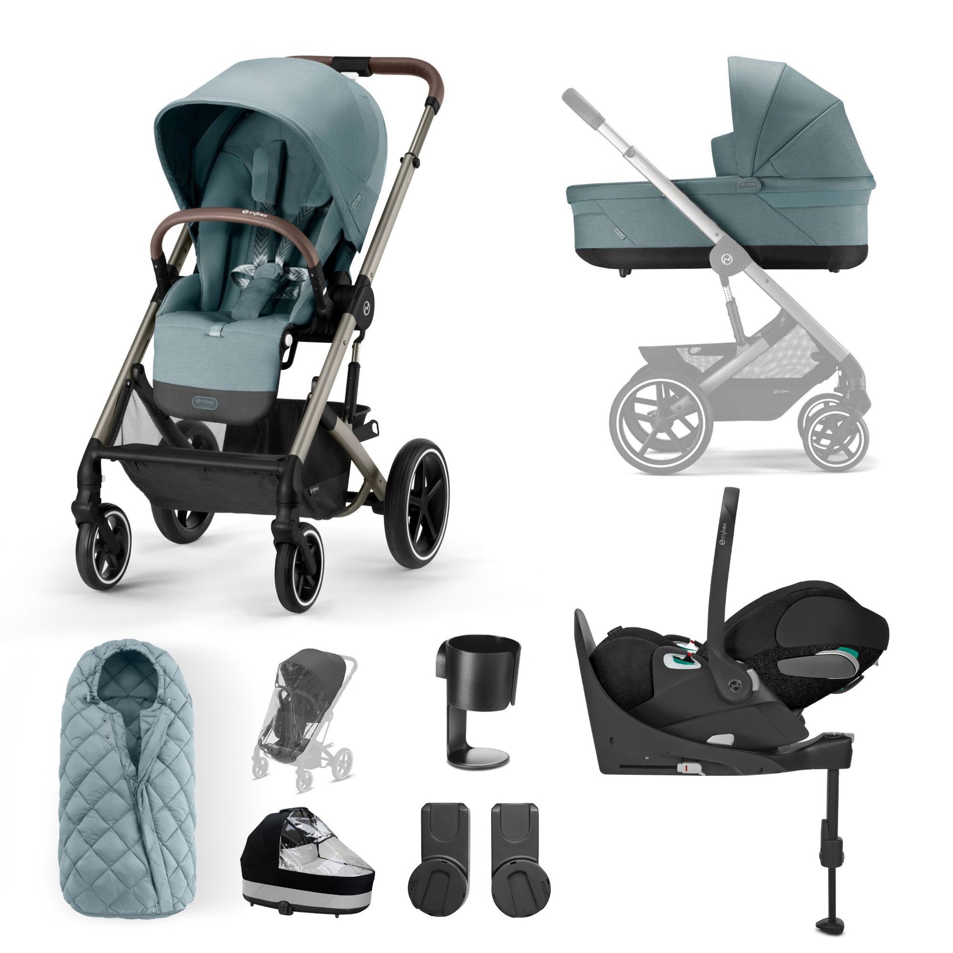 cybex balios 2023 Cybex Balios S Lux 10 Piece Luxury Bundle-Sky Blue