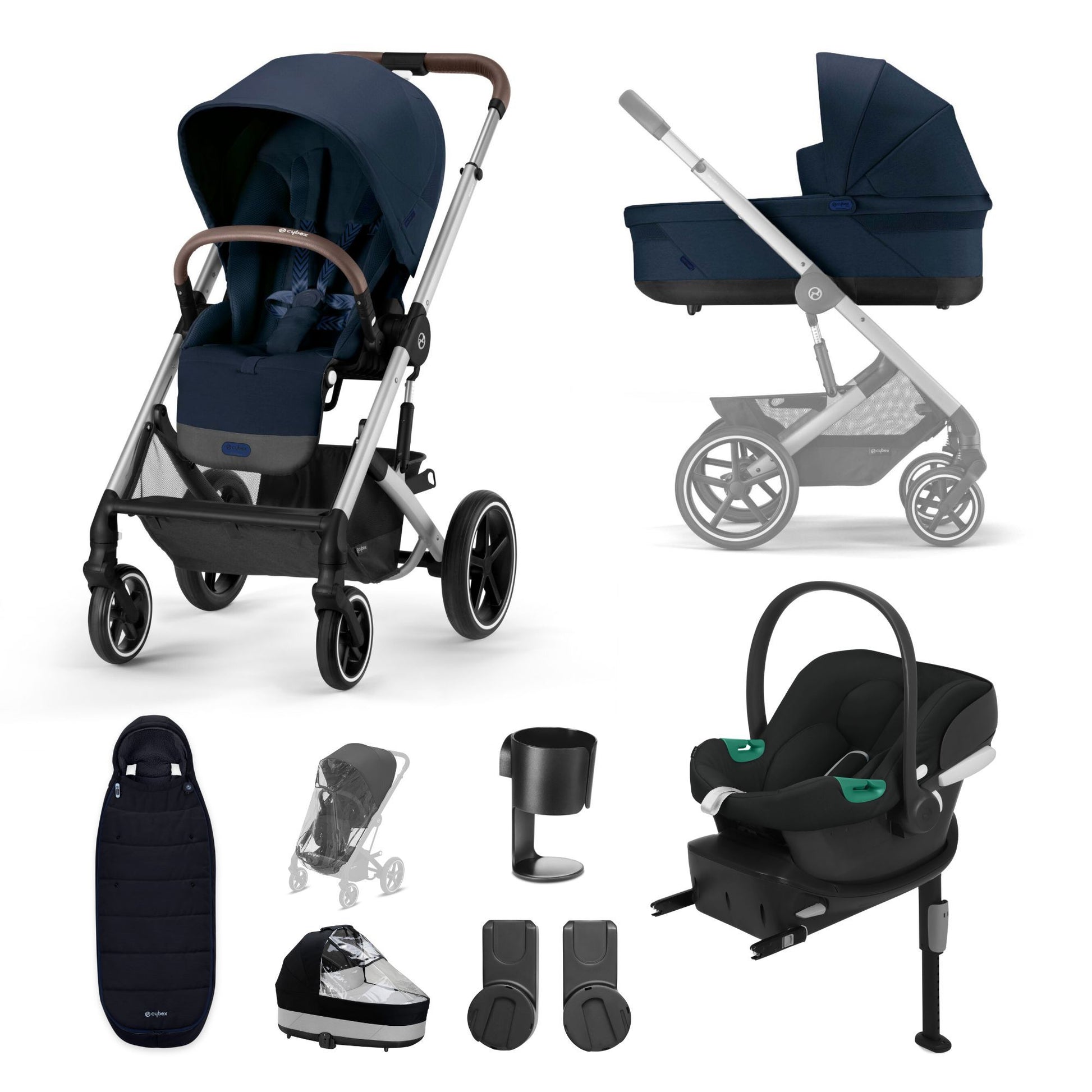 Cybex Balios S Lux 10 Piece Comfort Bundle-Ocean Blue Kiddies Corner