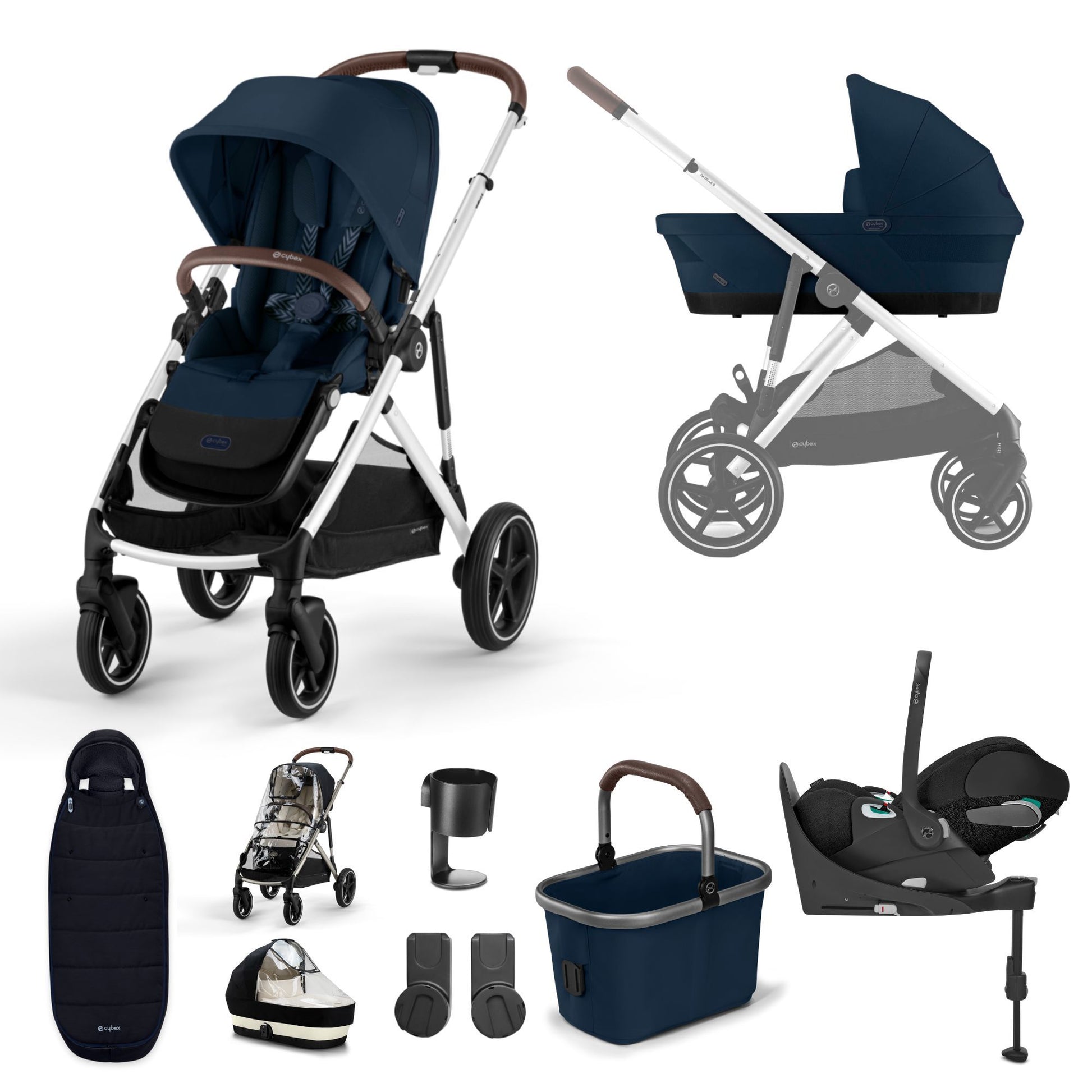 cybex gazelle bundle CYBEX Gazelle 10 Piece Luxury Bundle with Cloud T and Base T-Ocean Blue