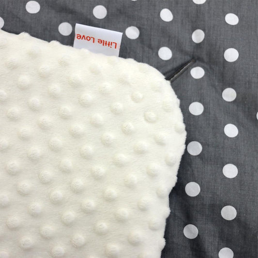 Little Love Snuggle Blanket-Grey and White Spot