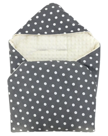 Little Love Blankets-Grey and White Spot (3 Point)