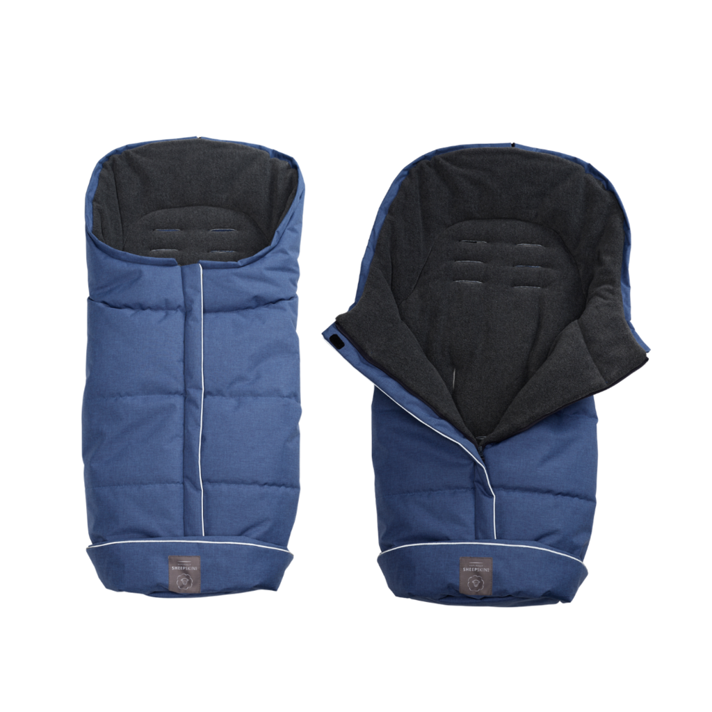 Naturally Sheepskin Fleece Footmuff Navy Kiddies Corner