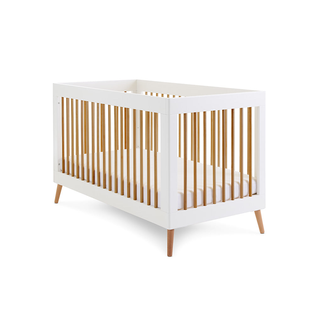 OBABY Maya Cotbed-White with Natural