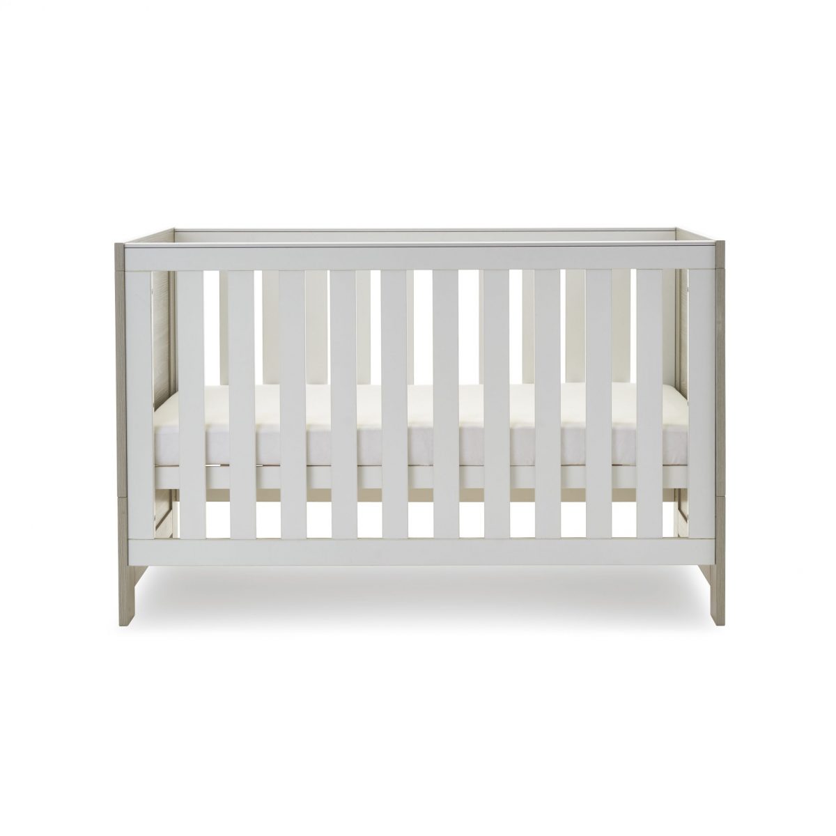 Obaby Nika Cot Bed-Grey Wash and White