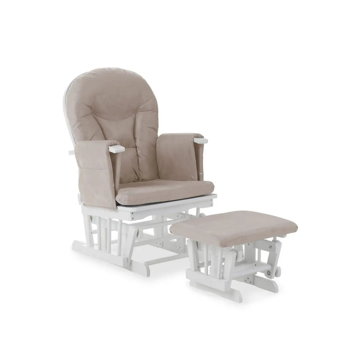 OBABY Reclining Glider Chair and Stool-Sand