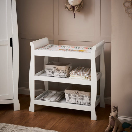 OBABY Stamford Sleigh Open Changing Unit-White