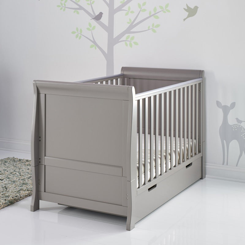 Stamford Classic Sleigh Cot-Taupe Grey