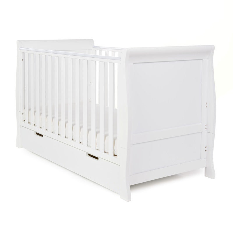 Stamford Classic Sleigh Cot Bed-White