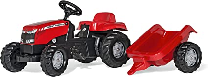 Rolly Toys Massey Ferguson Pedal Ride-On Tractor & Trailer