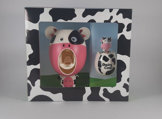 Toothpaste Dispenser & Toothbrush Holder-Flossy the Cow
