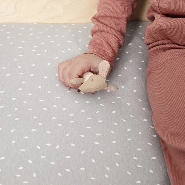 The Little Green Sheep | Organic Cot & Cot Bed Fitted Sheet-Printed Dove